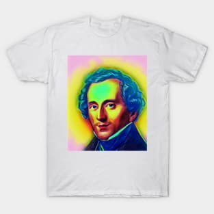 Felix Mendelssohn Colourful Portrait | Felix Mendelssohn Artwork 6 T-Shirt